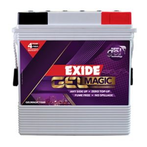 Exide Gelmagic 1500 150AH Flat Plate Battery