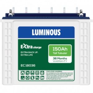 Luminous Extra Charge EC18036 150AH Tall Tubular Battery