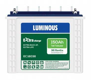 Luminous Extra Charge EC18036 150AH Tall Tubular Battery