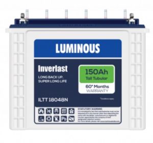 Luminous Inverlast ILTT18048N 150AH Tall Tubular Battery