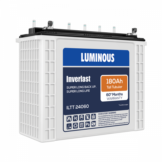 Luminous Inverlast ILTT24060 180AH Tall Tubular Battery 2