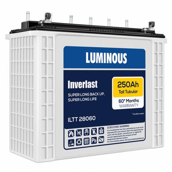 Luminous Inverlast ILTT28060 250AH Tall Tubular Battery 2
