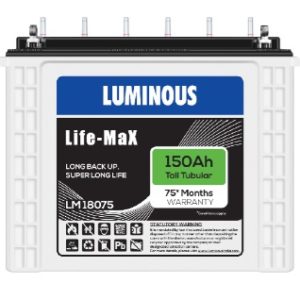 Luminous Life Max LM18075 150AH Tall Tubular Battery