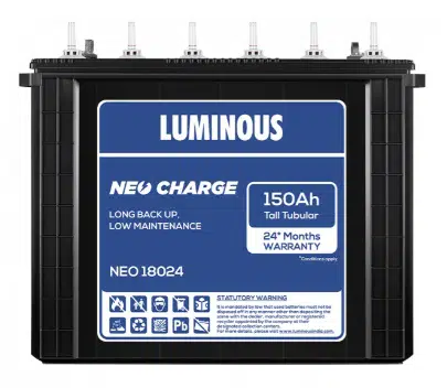 Luminous Neo Charge NEO18024 150AH Tall Tubular Battery