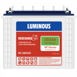 Luminous Red Charge RC18000 150Ah Tall Tubular Battery